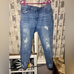 Old Navy Rockstar Blue Skinny Jeans with Distressed Vintage Style